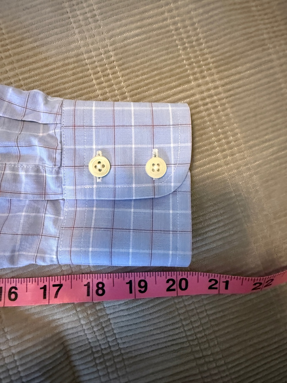 Charles Tyrwhitt Blue Windowpane Dress Shirt 15.5 - Picture 8 of 10